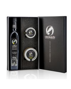 Oro Bailen 500ml öljypullo + helmet + marmeladi lahjasetti